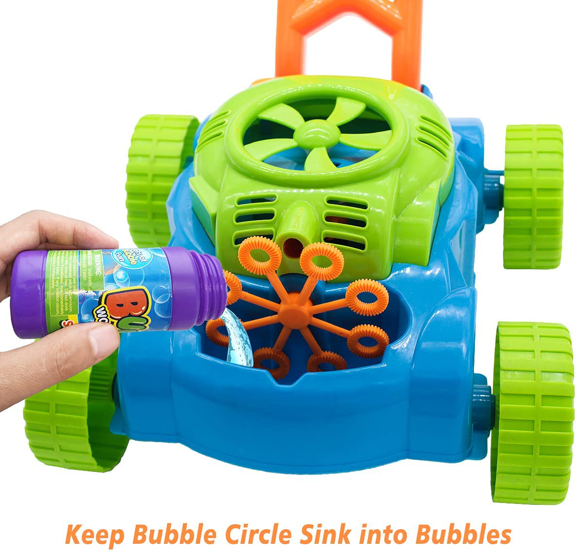Rynx | Lydaz Bubble Mower for Toddlers, Kids Bubble Blower Garden Toys, Outdoor Push Toys, Halloween Christmas Birthday Toys Gifts for Preschool Boys Girls