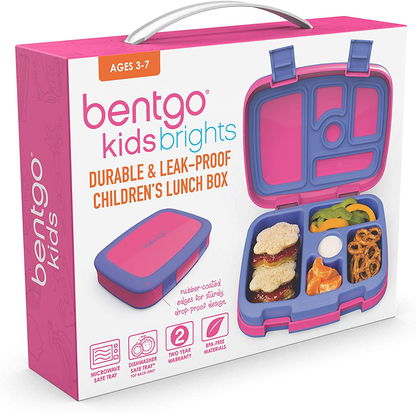 Rynx | Bentgo Kids Brights – Leakproof, 5-compartment Bento-style Kids Lunchbox – Ideal Portions For Ages 3 To 7 – BPA-free, Dishwasher Safe, Food-safe Materials (Citrus Yellow)