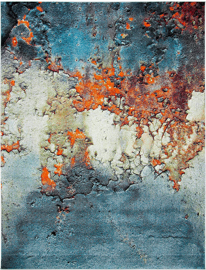 Rynx | Safavieh Glacier Collection GLA125B Modern Abstract Non-Shedding Stain Resistant Living Room Bedroom Runner, 2'3" x 8', Blue / Multi