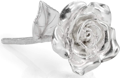 Rynx | BESZONE Tin Rose 10th for Her - Gifts made of tin for 10th wedding anniversary, Solid 100% pure cast tin eternal rose aluminum gift for wife tenth tin
