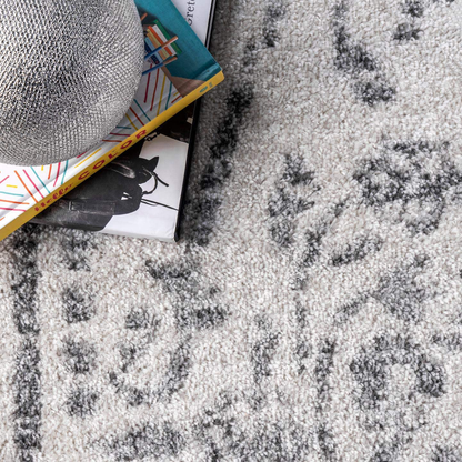 Rynx | nuLOOM Arlena Vintage Rug, 5' Round, Black