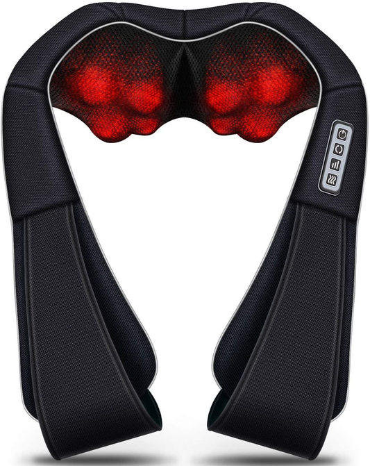 Rynx | Shiatsu neck massage and back massages with heat, VIKTOR JURGEN deep tissue kneading comfort sports recovery massage devices for neck, back, shoulders, feet, relaxation gifts for him, her, women, men