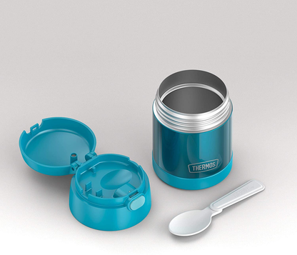 Rynx | THERMOS FUNTAINER 10 Ounce Stainless Steel Vacuum Insulated Children's Food Container with Collapsible Spoon, Navy Blue