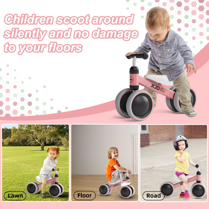 Rynx | Balance Bike Baby Push Walker Without Pedals Infant Bike with 4 Wheels