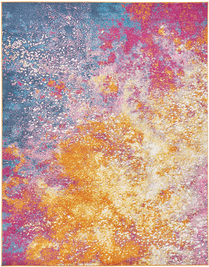 Rynx | Nourison Passion Bohemian Abstract Sunburst 1'10" x 6' Support rug, (6' Runner)