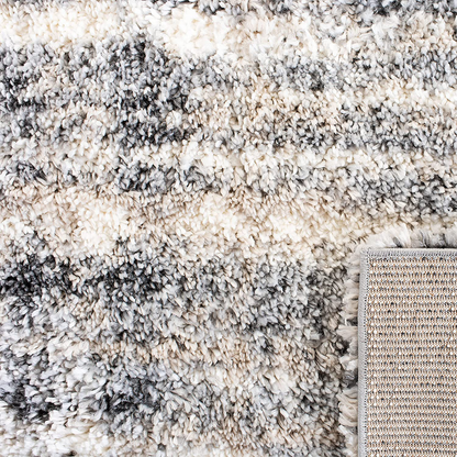 Rynx | SAFAVIEH Fontana Shag Collection FNT856G Modern Non-Shedding Living Room Bedroom Dining Room Entry Plus 2-Inch Thick Accent Rug, 2'3" x 4', Gray / Ivory