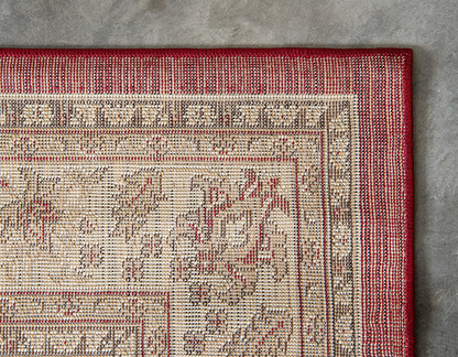 Rynx | Unique Loom Kashan Traditional Flower Rug, 4 x 6 Feet, Black/Gray