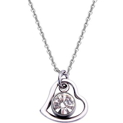 Rynx | Women's Stainless Steel Birthstone Heart Necklace