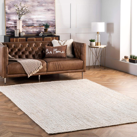 Rynx | nuLOOM Rigo Handwoven Rustic Jute Area Rug, 4', Off-white