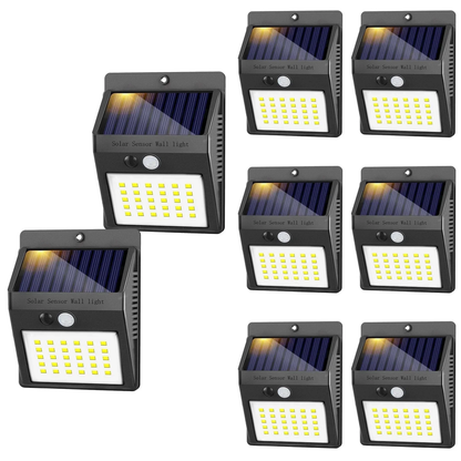 Rynx | 6-Pack Solar-Powered Motion Sensor Outdoor Lights, Waterproof Wireless Security Lighting