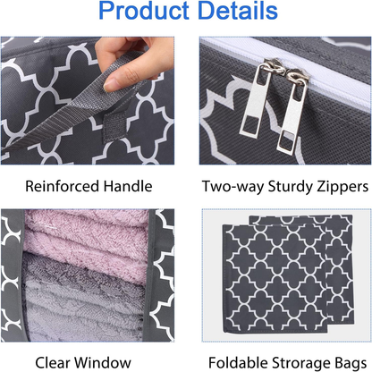 Rynx | Multi Pack Large Cape Closet Organization and Storage Containers for Clothes & Blankets