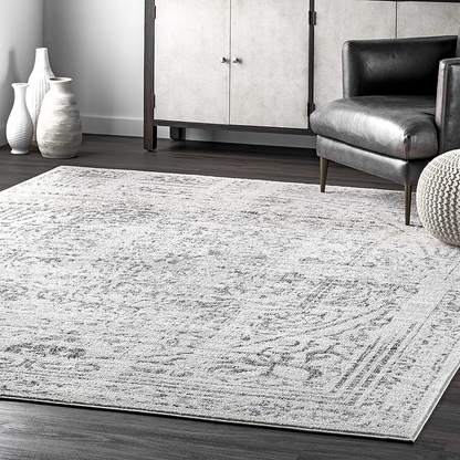 Rynx | nuLOOM Arlena Vintage Area Rug, 4' Round, Black
