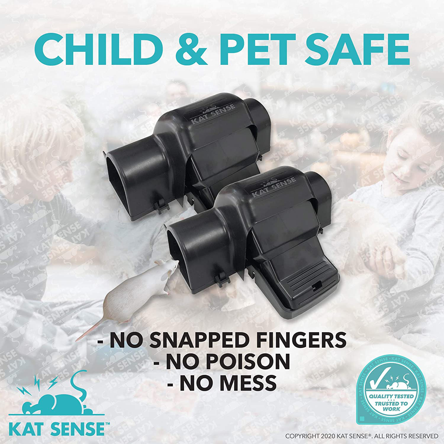 Rynx | Cat Sense Covered Rat and Oak Trap, Prevents Accidental Triggering with Tunneling Design, Quick Humane Death, Indoor and Outdoor Mouse Snap Traps