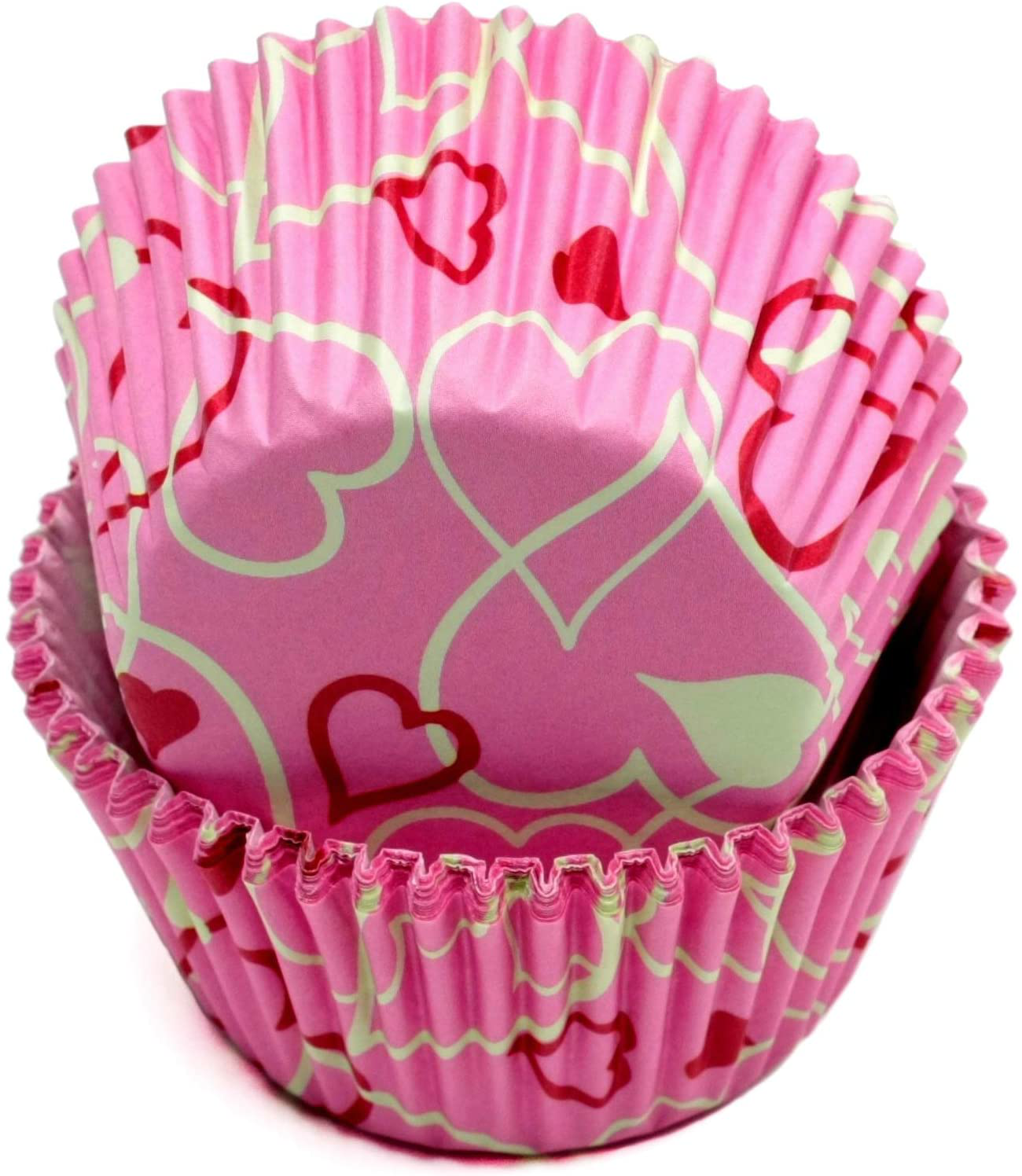 Rynx | Chef Craft Paper Patterned Muffin Cases, 50 pcs, White/Red