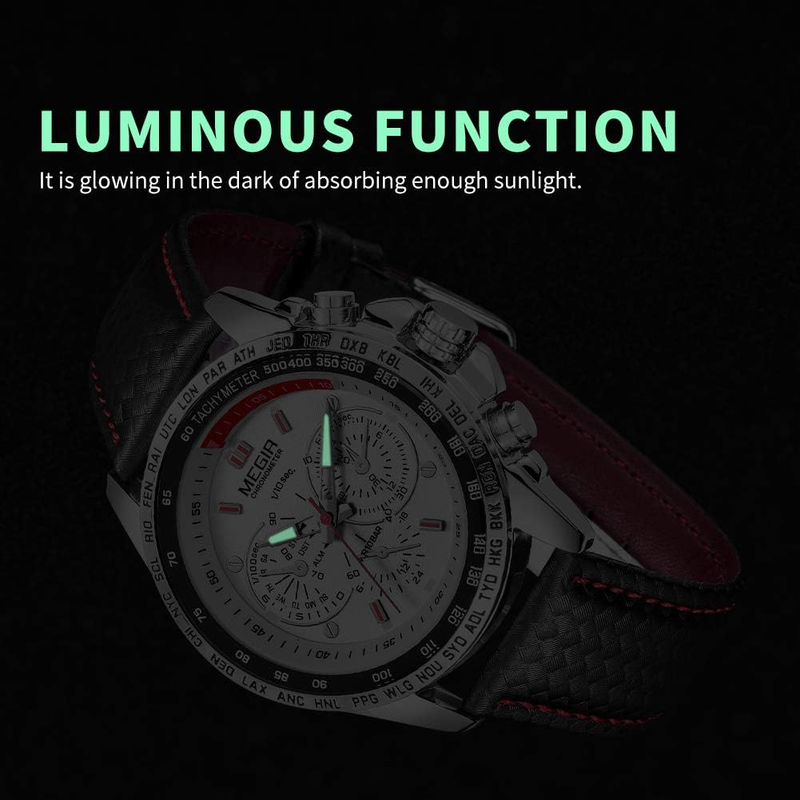 Rynx | Men's analog luminous quartz watch with calendar