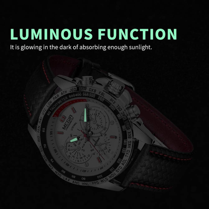 Rynx | Men's analog luminous quartz watch with calendar
