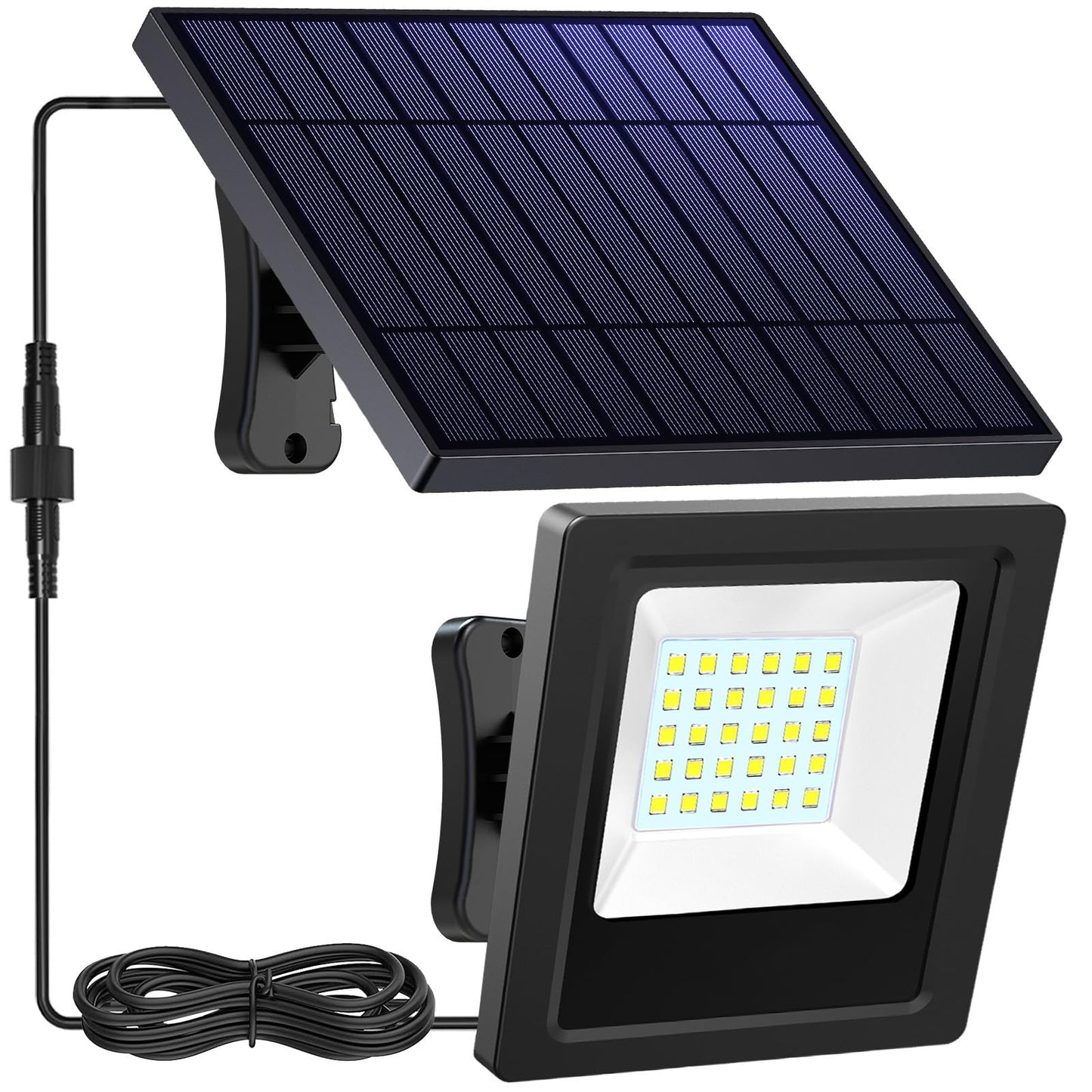 Rynx | Lightonight Solar Lamps Outdoor 6500K Cool White Solar Flood Lights, Waterproof Dusk-to-Dawn Solar Powered Security Lights For Veranda Patio Garden Garage 1 Pack