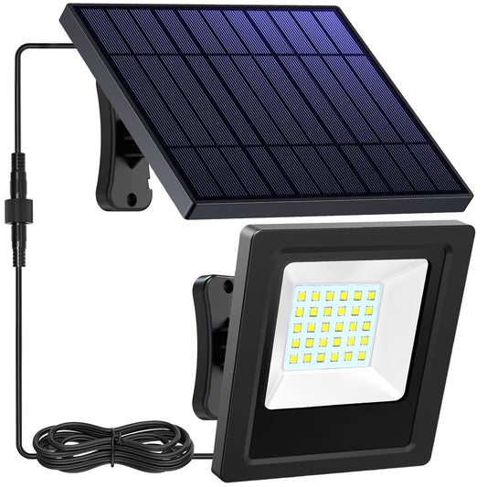 Rynx | Lightonight Solar Lamps Outdoor 6500K Cool White Solar Flood Lights, Waterproof Dusk-to-Dawn Solar Powered Security Lights For Veranda Patio Garden Garage 1 Pack