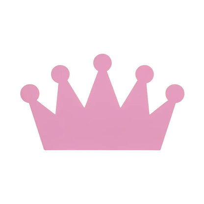 Rynx | Crown Kids Bedroom Wall Light Made of Wood Cartoon LED Surface Wall Lamp in Yellow/Pink