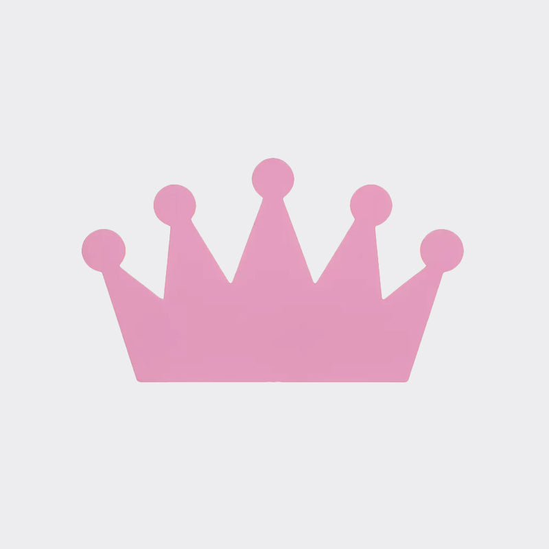 Rynx | Crown Kids Bedroom Wall Light Made of Wood Cartoon LED Surface Wall Lamp in Yellow/Pink
