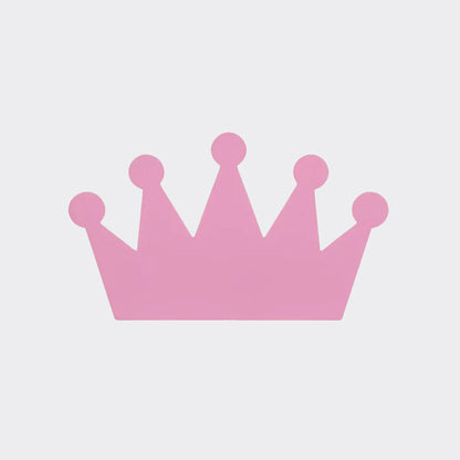 Rynx | Crown Kids Bedroom Wall Light Made of Wood Cartoon LED Surface Wall Lamp in Yellow/Pink