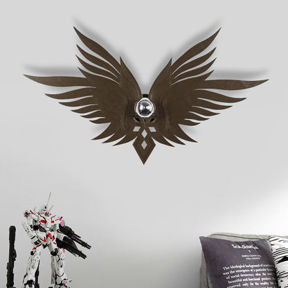 Rynx | Wooden Engraved Eagles Wall Lamp Nordic Single Beige/Gold/Coffee Wall Lamp Lighting for Living Room
