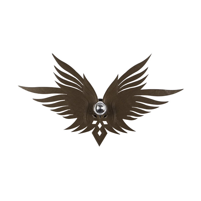Rynx | Wooden Engraved Eagles Wall Lamp Nordic Single Beige/Gold/Coffee Wall Lamp Lighting for Living Room