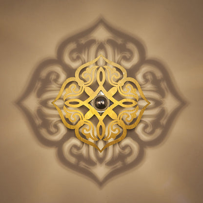 Rynx | Paper Cut Flower Wood Wall Light Nordic 1 Head Beige Wall Light for Hallway