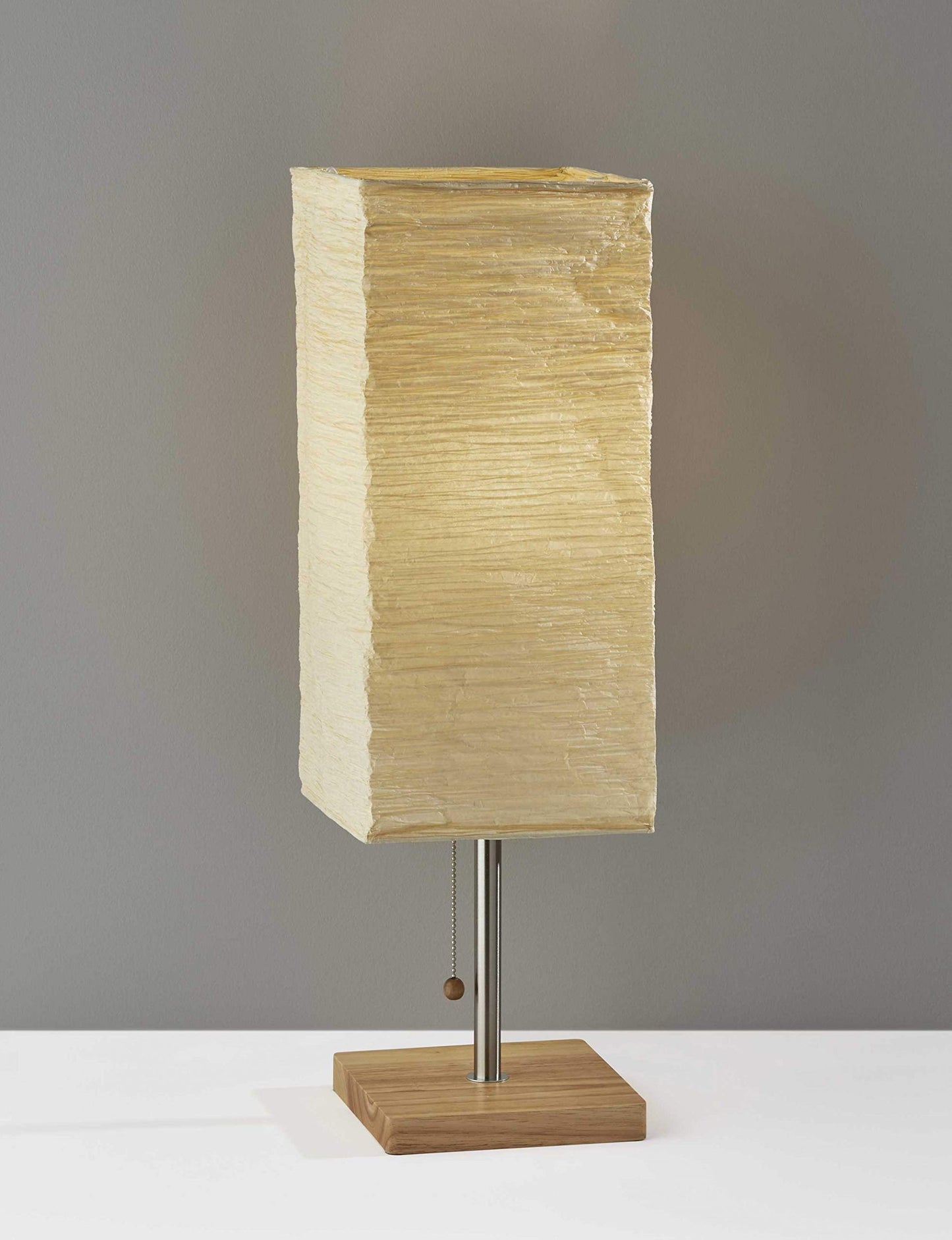 Rynx | Homeroots Wildside Paper Shade with Natural Wood Table Lamp