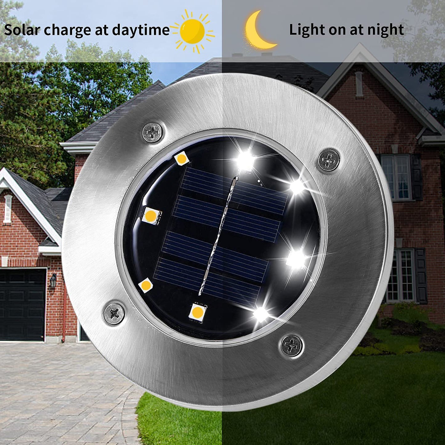 Rynx | Incx 12 Pack Solar Light - Waterproof Outdoor Garden Landscape Lighting, Cool White