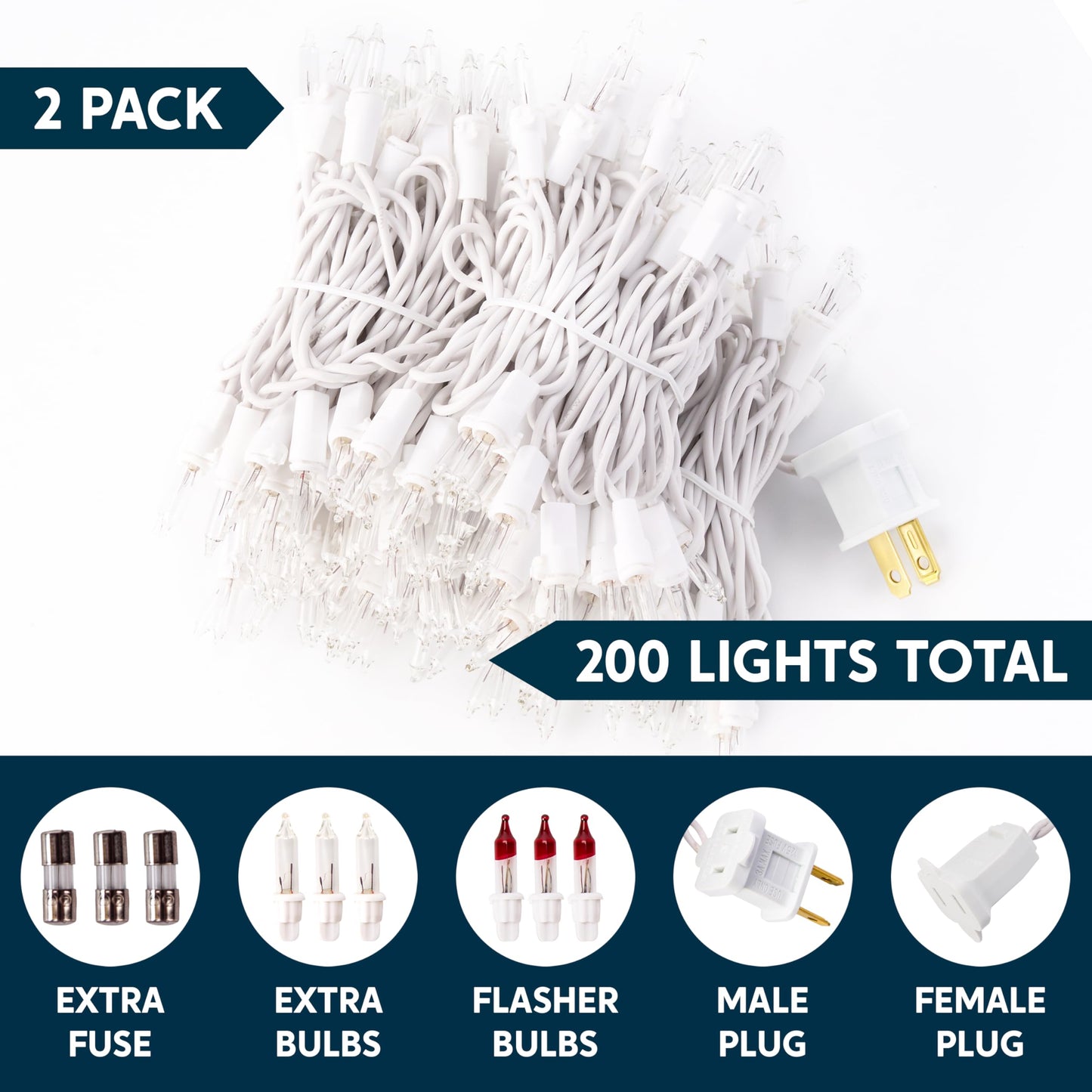 Rynx | Joiedomi 200 Mini Warm White Light Chain, 43Ft Indoor Fairy Lights for Holiday Decoration