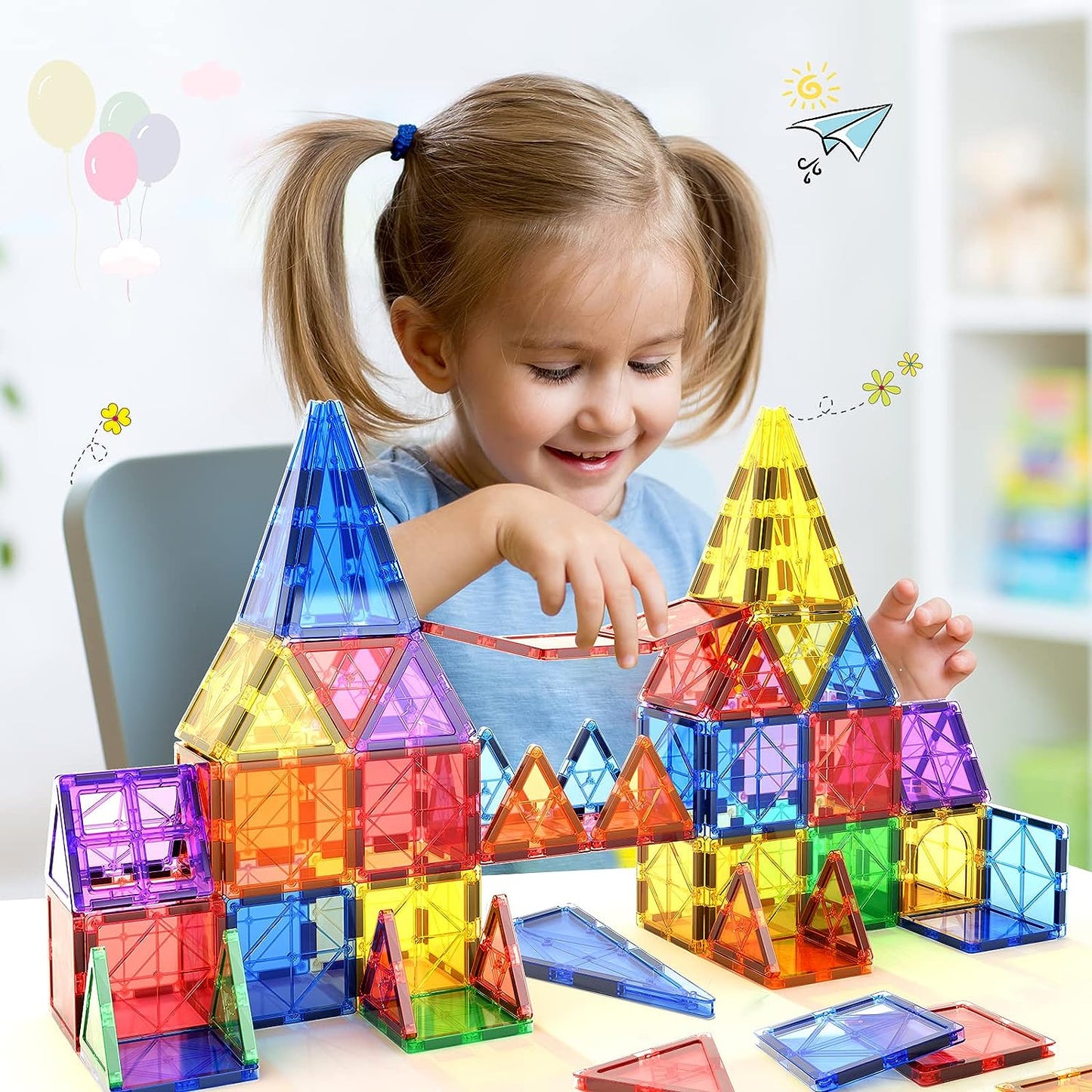 Rynx | Montessori Magnetic Tiles - Creative Building - Endless Fun