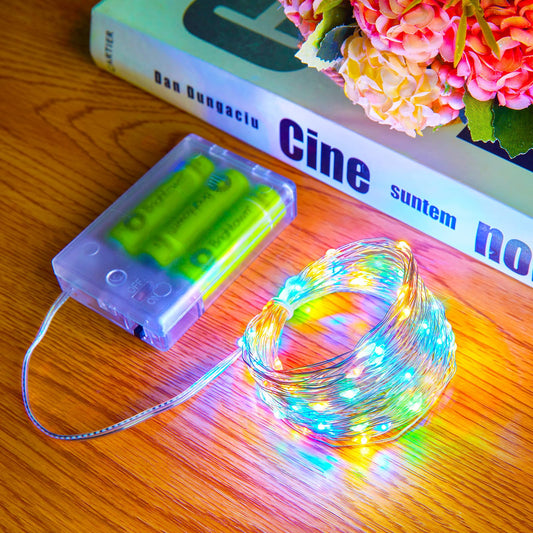 Rynx | Minetom Fairy Lights Battery Powered, 4Pk 10M 100 Leds Mini Battery Powered Light Strings, Waterproof Flashing Lights Mason Jar Lights For Indoor Home Wedding Christmas Decoration, Multicolor