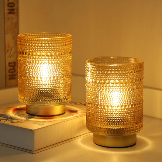 Rynx | Ularoom 2 Pack Battery Powered Lamp With Timer, Wireless Table Lamps Bubble Design For Home Decoration, Portable Small Lamp For Room Decorative Living Room Bedroom