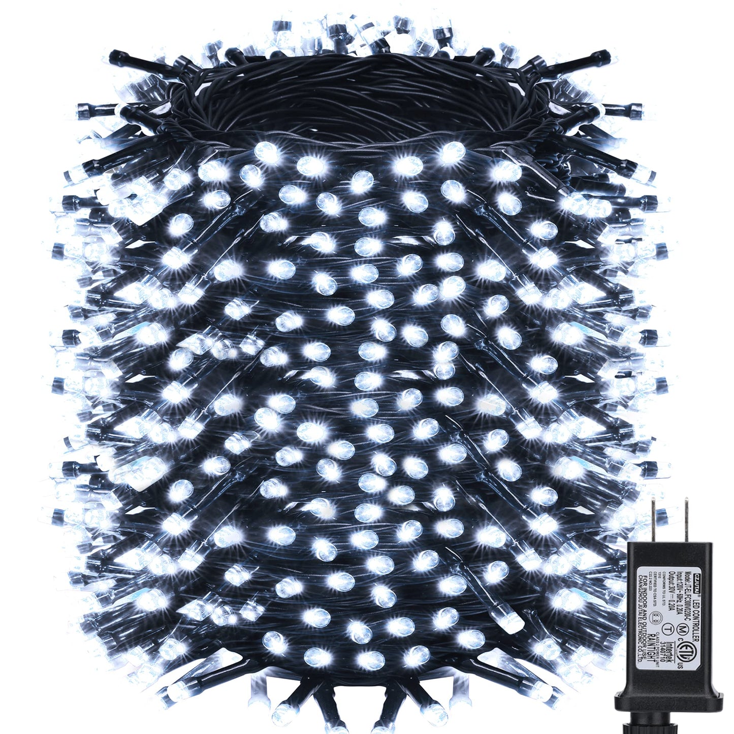 Rynx | Toodour Christmas Lights Outdoor, 213Ft 600 Led Christmas Lights, 8 Modes, Timer, Waterproof Christmas Fairy Lights For Home Garden Patio Wedding Party Tree Xmas Decorations - Cool White
