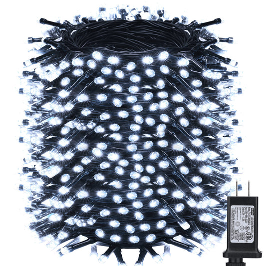 Rynx | Toodour Christmas Lights Outdoor, 213Ft 600 Led Christmas Lights, 8 Modes, Timer, Waterproof Christmas Fairy Lights For Home Garden Patio Wedding Party Tree Xmas Decorations - Cool White