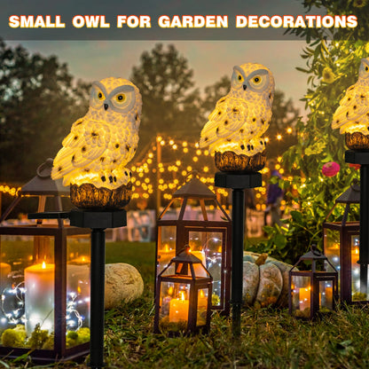 Rynx | Dazzle Bright Owl Solar Led Light 2 Pack - Waterproof Resin Garden Decor For Outdoor Use