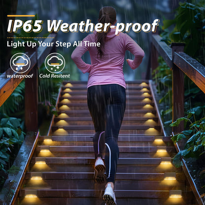 Rynx | Otdair 16 Solar Cell Deck Lights, Waterproof LED Stair & Fence Lights, Warm White Outdoor Lighting