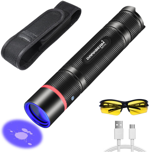 Rynx | Darkbeam 365Nm Uv Flashlight - Mini Blacklight Usb Rechargeable For Cat Urine Detection & Herding Resin