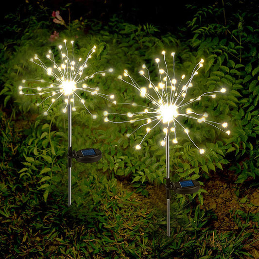 Rynx | Anordsem Solar Energy Outdoor Lighting: Fe Fireworks Light Waterproof For Garden Decorative Outdoors - Glittering Starbuck Led Lighting Terrace Pathway House Decorations