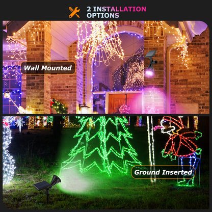 Rynx | Xtgtp Solar Spotlights, Color Changing, 180° Adjustable, Ip67 Waterproof, 4 Pack For Garden & Pool