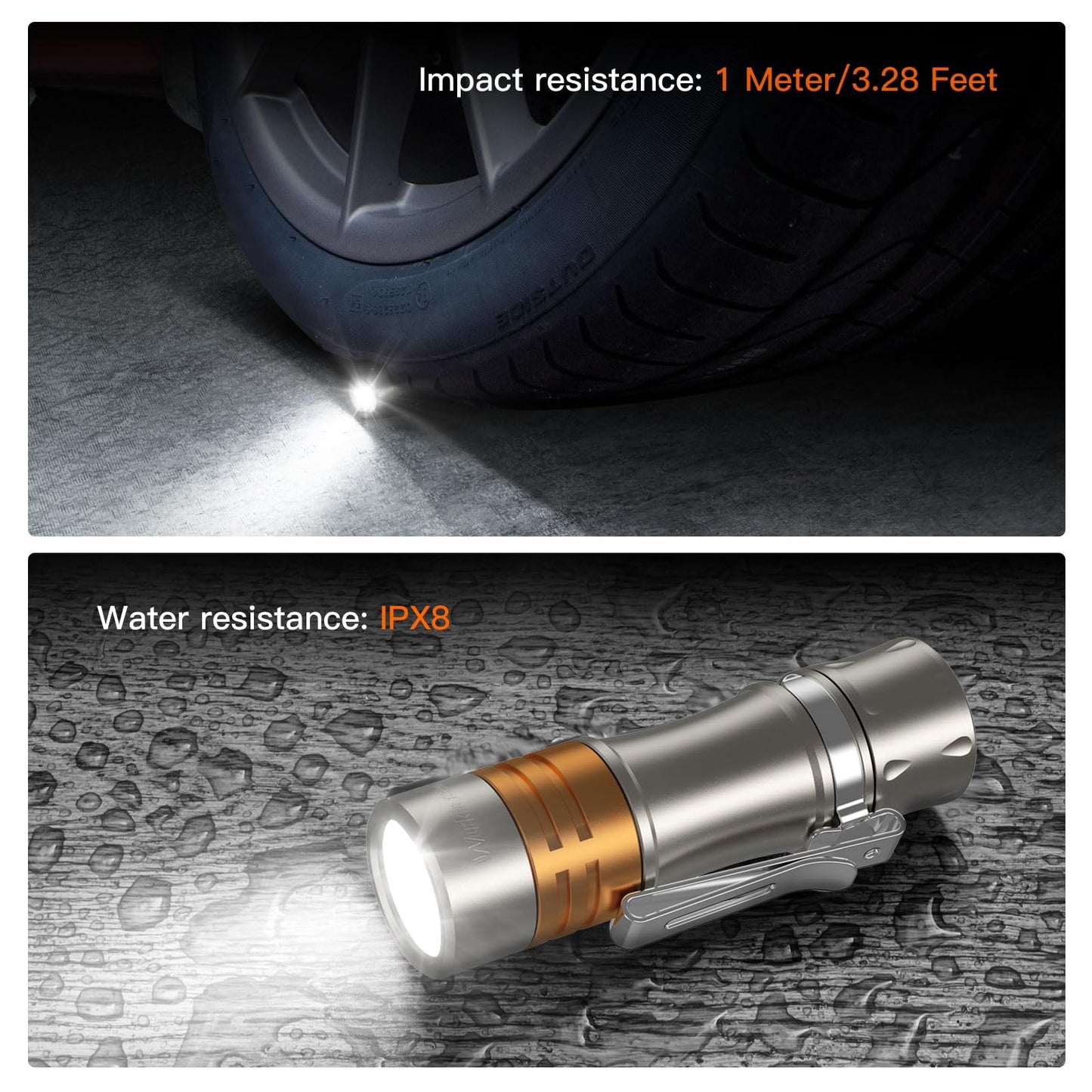 Rynx | Wurkkos Ts10 V2 Titan EDC Flashlight, 4000K, 1400 Lumen, Rechargeable