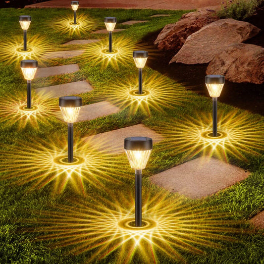 Rynx | Ridalux 8Pack Solar Light - Waterproof Warm White Automatic On/Off Outdoor Garden Lighting