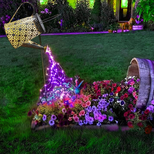 Rynx | Vookry Purple Solar Watering Can Light - Waterproof Led Lantern For Outdoor Garden Decor