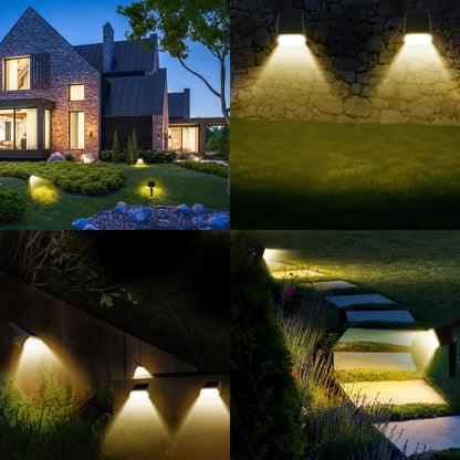 Rynx | Sjuedeng 8 Pack Spotlights, 64 Leds Waterproof Landscape Lights, Warm White, 3 Modes