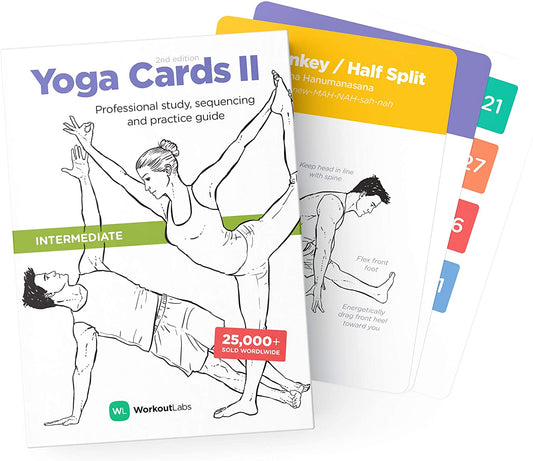 Rynx | WorkoutLabs Yoga Cards II – Intermediate: Professional Visual Study, Class Sequencing & Practice Guide Vol.2 · Plastic Yoga Flashcards/Yoga Deck with Sanskrit