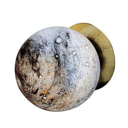 Rynx | Planet Frosted Glass Wall Lamp Creative Yellow/Blue LED Wall Lamp Lighting Fixture for Bedroom