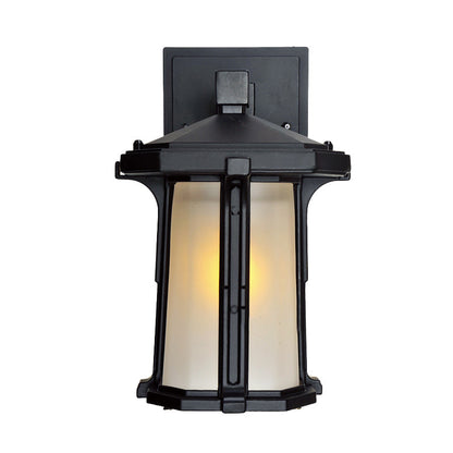 Rynx | Tan/White Glass Lantern Sconces Retro Style Single Version Outdoor Wall Mounted Light Source