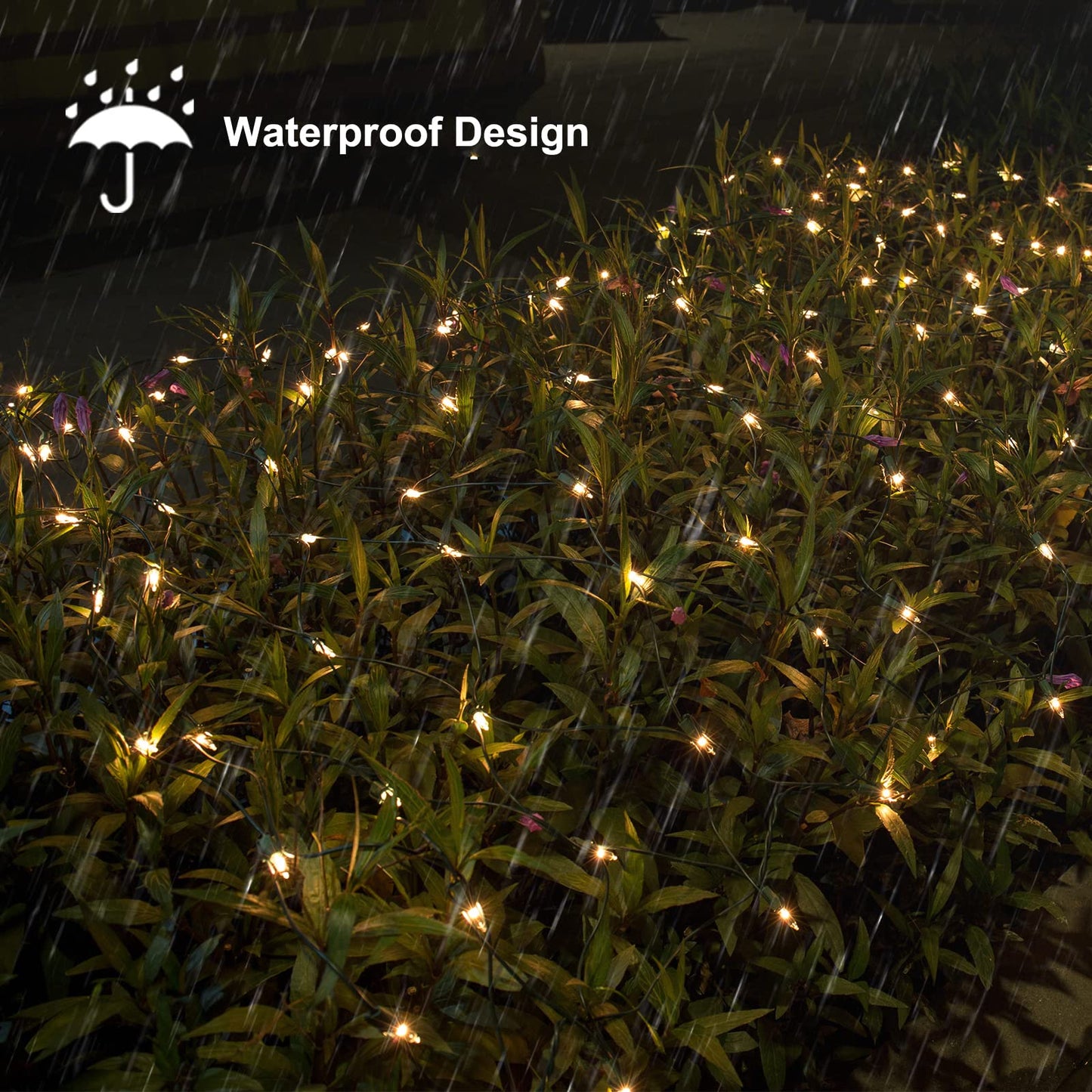 Rynx | Lomotech 150 Count Christmas Net Lights, 6Ft X 4Ft, Warm White, Waterproof, UL Certified