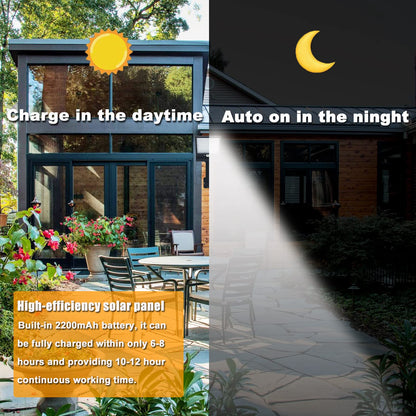 Rynx | Adowan LED Solar Outdoor Light, Motion Sensor, 3 Modes, Waterproof Security Light for Garden